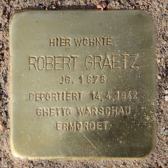 Stolperstein dedicated to Robert Graetz