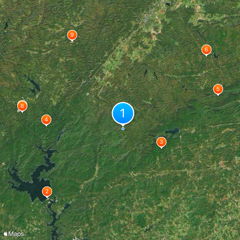 Sassafras Mountain Map
