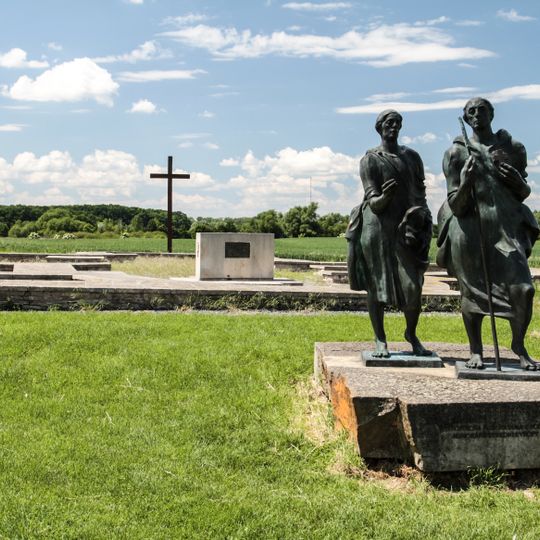 Statues of Saints Voitechus and Radim in Libice nad Cidlinou