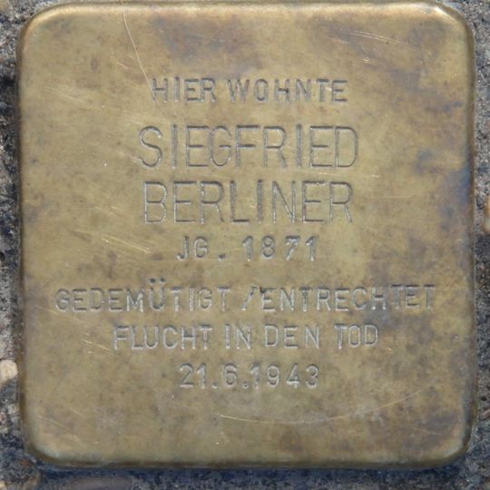 Stolperstein en memoria de Siegfried Berliner