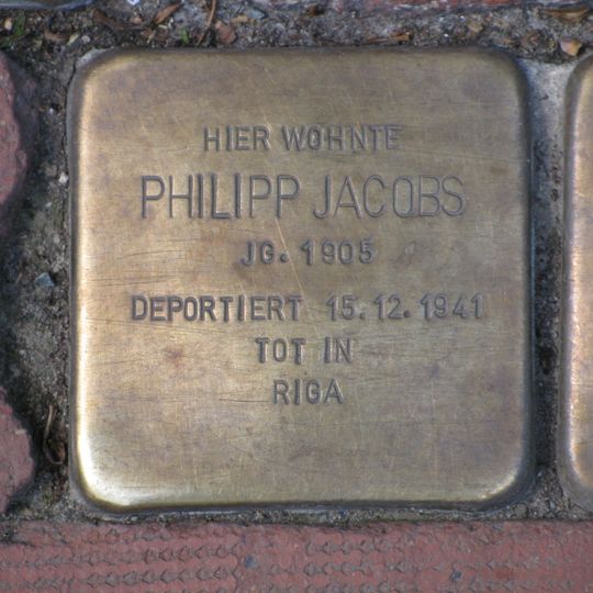 Stolperstein en memoria de Philipp Jacobs