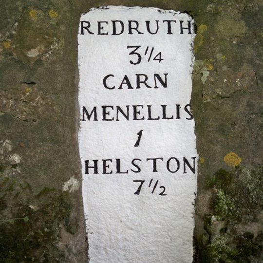 Milestone In Garden Wall Of Menherion House