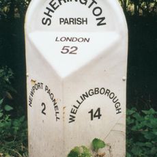 Milepost, High Street; N of Sherington village, 100m S of jct with Gun Lane