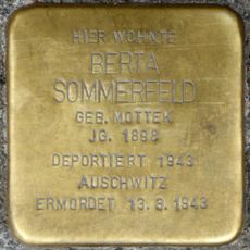 Stolperstein dedicated to Berta Sommerfeld
