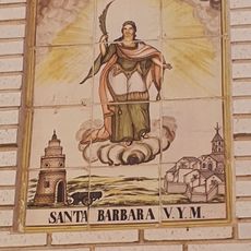 Ceramic panel of Saint Barbara