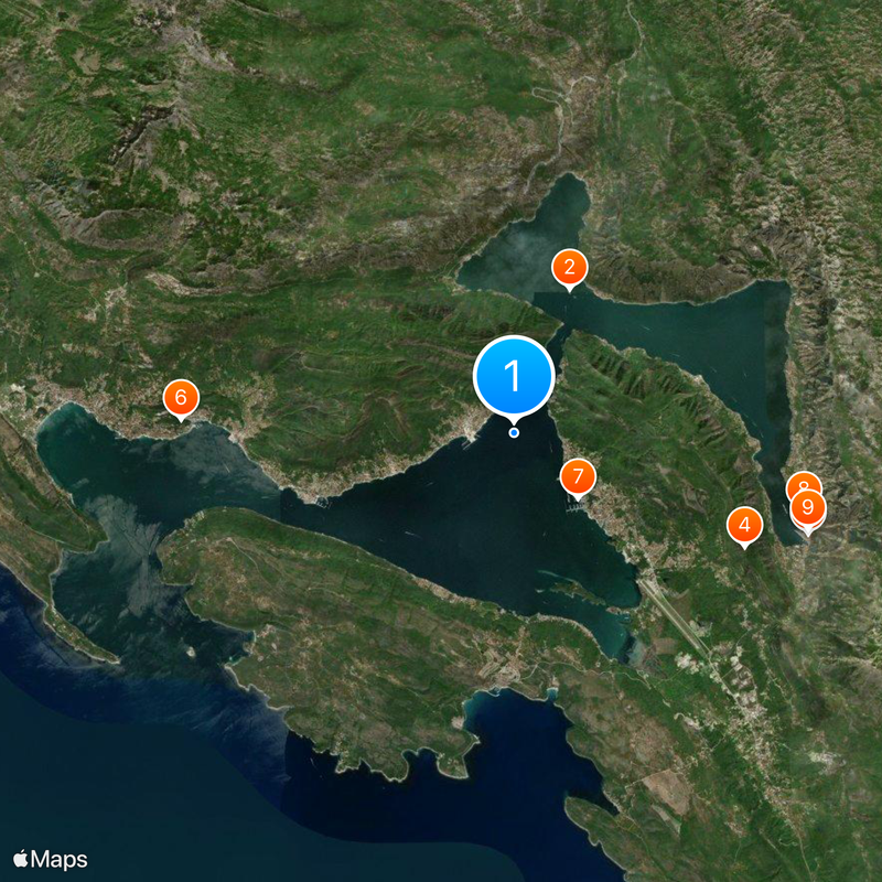Bay of Kotor Map