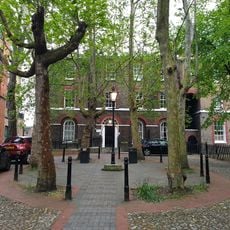 Lamp Post In Courtyard Of Number 34