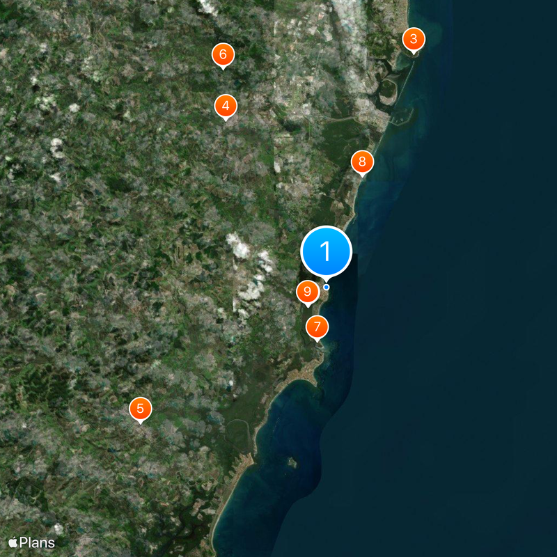 Porto de Galinhas beach Map