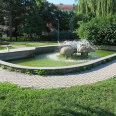 Kašna ve Vrchlického sadech na Klíši