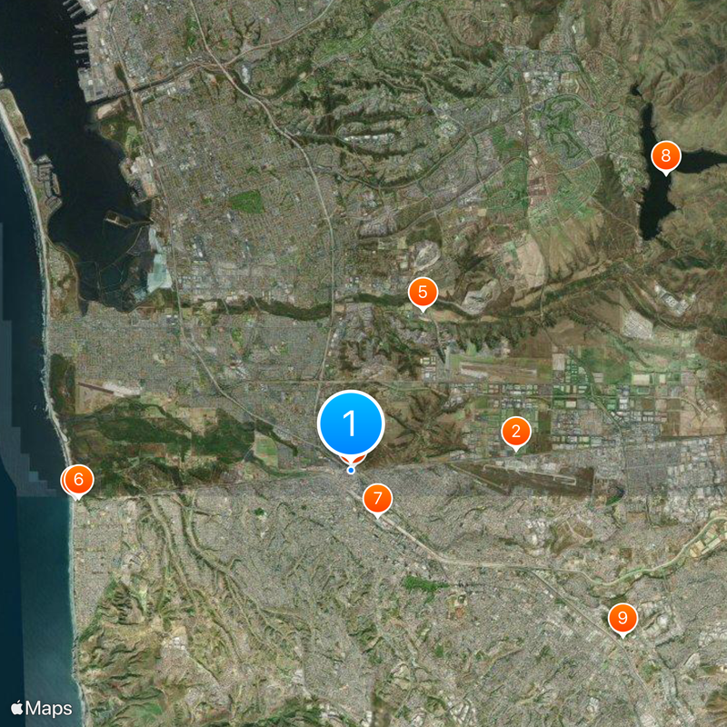 San Diego-Tijuana Mappa