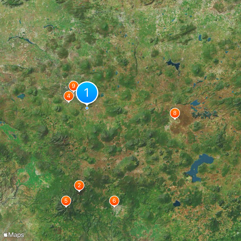 Lago de Camécuaro National Park Karte