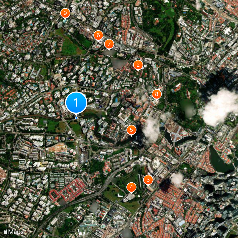 Singapore River Mapa