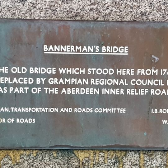 Commemorative plaque to Bannerman's Bridge