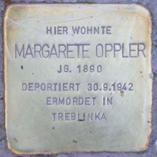 Stolperstein en memoria de Margarete Oppler