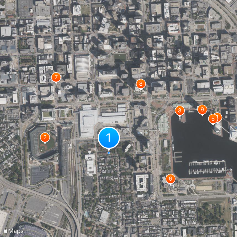 Timeline of Baltimore history Map