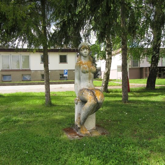 Socha v Šumperku v areálu nemocnice