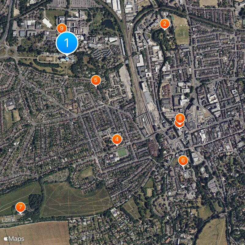 Guildford Cathedral Map