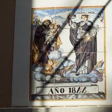 Ceramic panel of Saint Joseph and Saint Vincent Ferrer