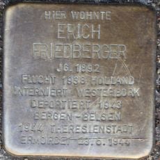 Stolperstein à la mémoire d’Erich Friedberger