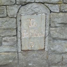 Milestone, Fishponds Road, N side of park wall