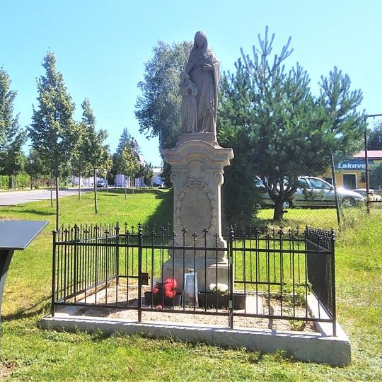 Socha svaté Anny na rozcestí k hřbitovu v Hrádku nad Nisou