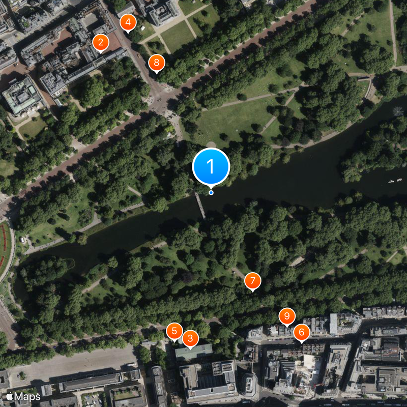 St James's Park Carte