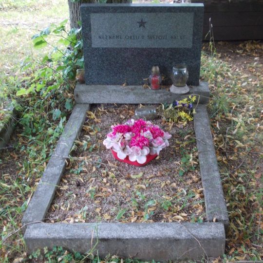 Grave of unknown WWII victim in Prosečné
