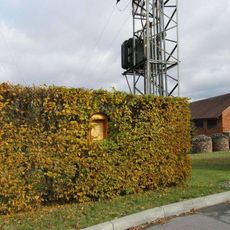 Obrázek Panny Marie v Rovensku v živém plotu
