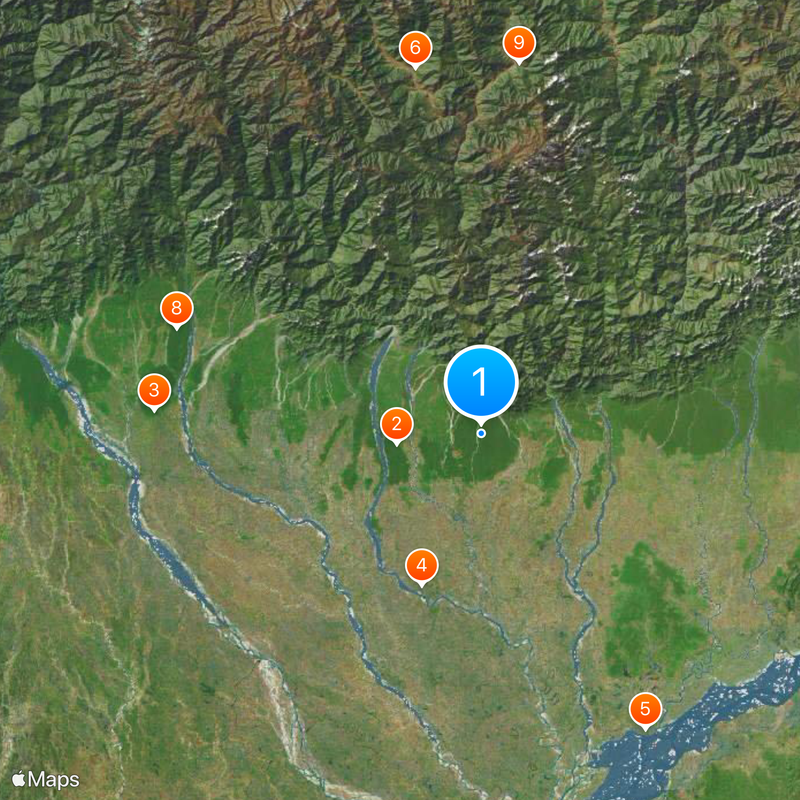 Parc national de Buxa Carte