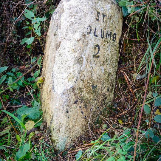 Milestone 15M West Of Trebudannon Lane