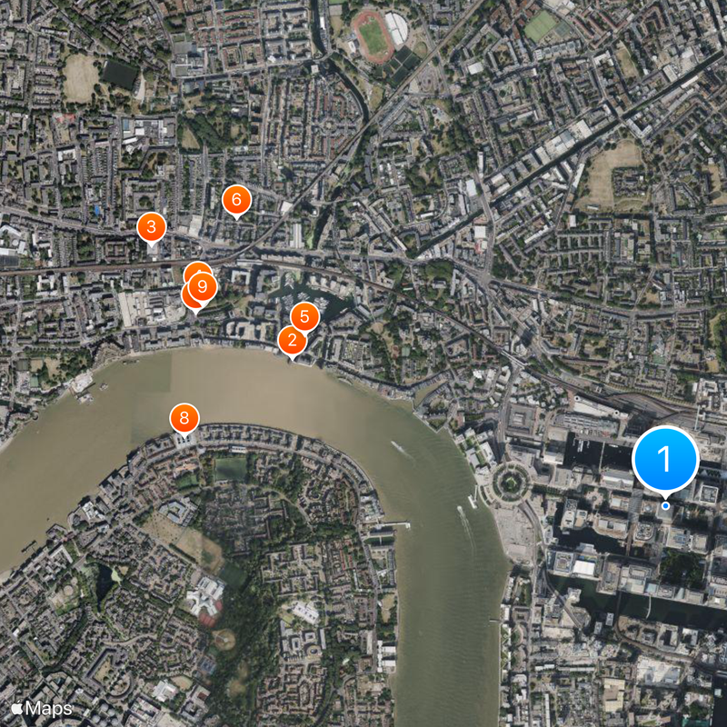 Canary Wharf Map