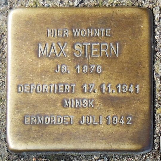 Stolperstein à la mémoire de Max Stern