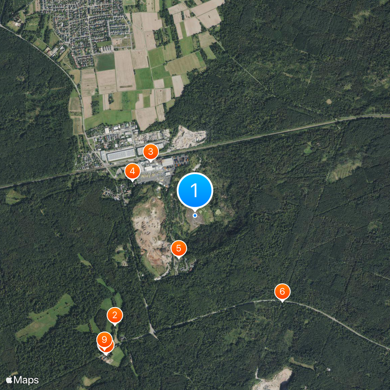 Site fossilifère de Messel Carte