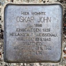 Stolperstein dedicated to Oskar John