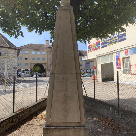 Monument commemorating the departure of Bugey Regiments in August 1914