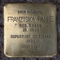 Stolperstein en memoria de Franziska Panke
