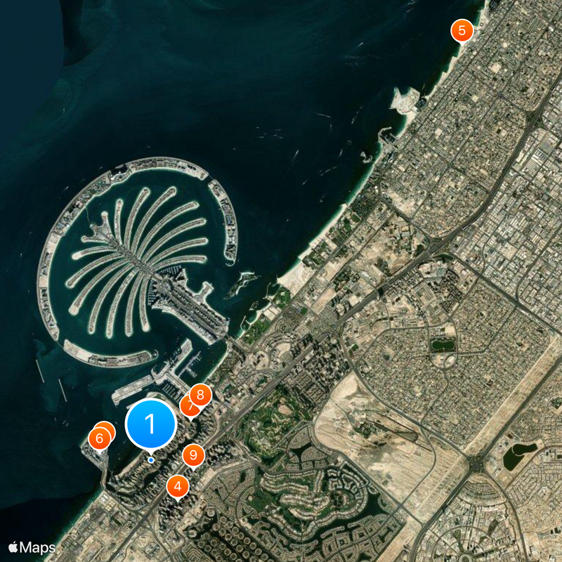 Jumeirah Beach Residence Mappa