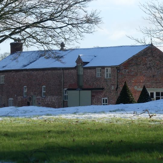 Stable range and 2 cottages to south east of Chorlton Hall
