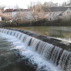 Wehr in der Enns zwischen Bogenbrücke und ehem. Schaftfabrik
