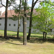 Column shrine at the stream