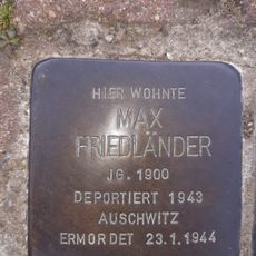 Stolperstein en memoria de Max Martin Friedländer