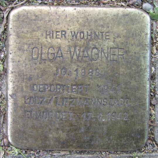 Stolperstein à la mémoire d’Olga Wagner