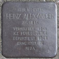 Stolperstein dedicated to Heinz Alexander