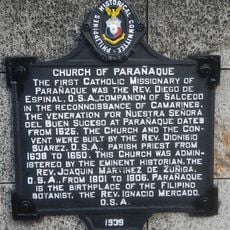 Church of Parañaque historical marker
