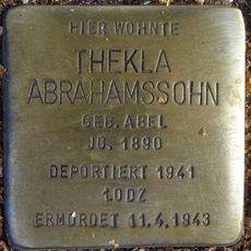 Stolperstein en memoria de Thekla Abrahamssohn