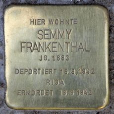 Stolperstein dedicated to Semmy Frankenthal