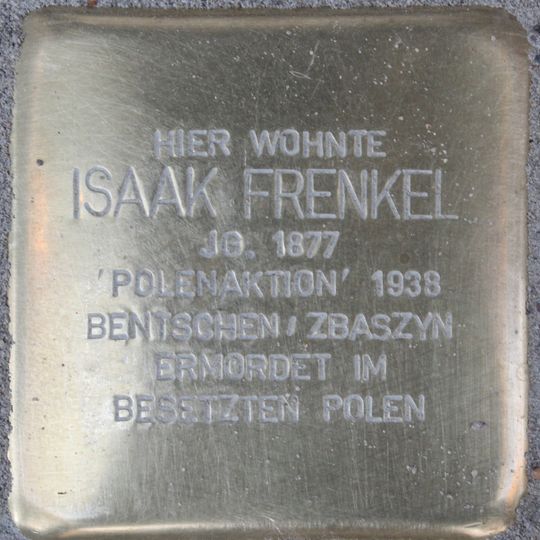 Stolperstein à la mémoire d’Isaak Frenkel