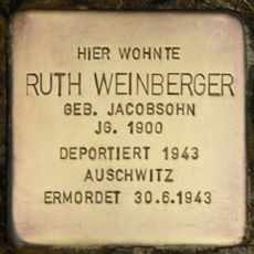 Stolperstein dedicated to Ruth Weinberger