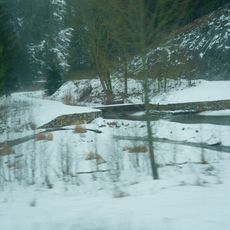 Lávka přes začátek náhonu u řkm 34,3 na Teplé