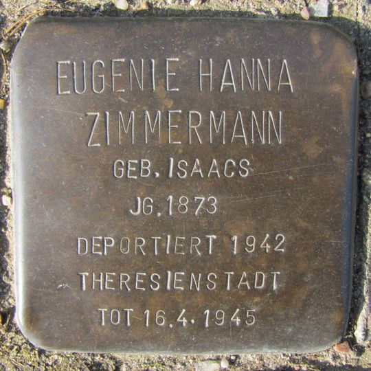 Stolperstein en memoria de Eugenie Hanna Zimmermann